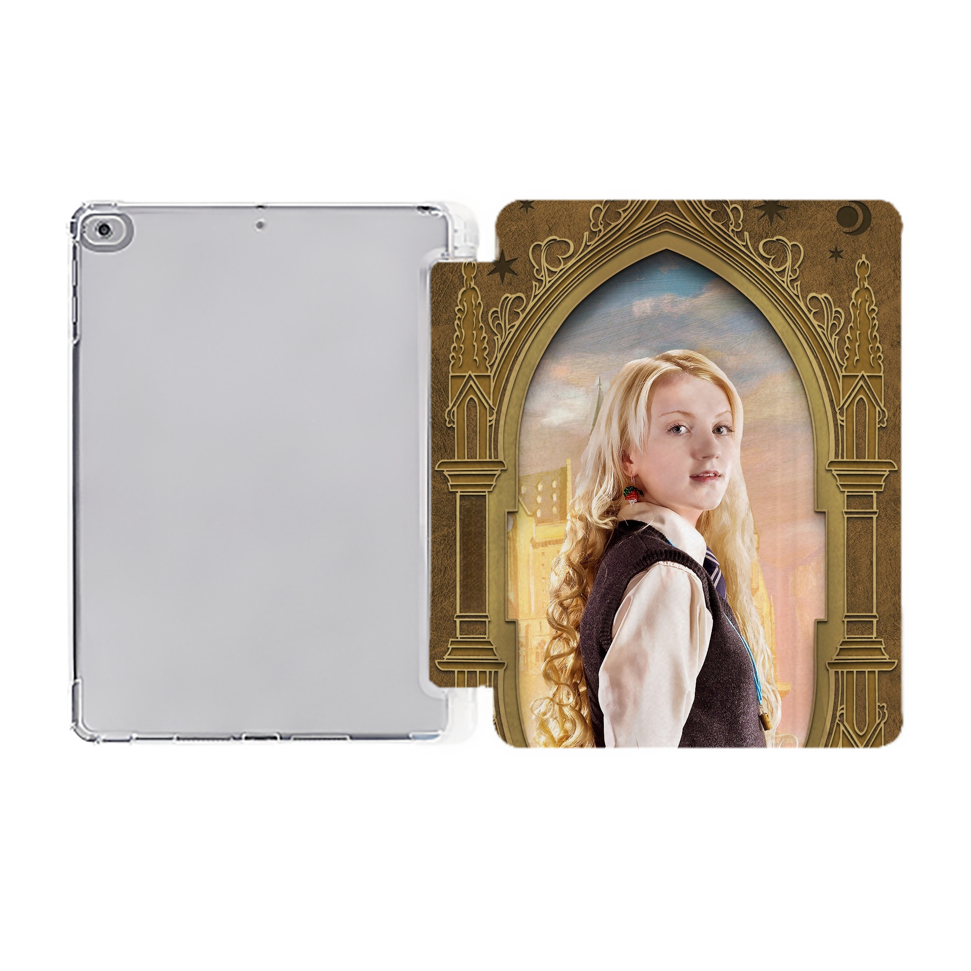 （画像用） Harry Potter ハリー・ポッターシリーズ IPad ケース ペン収納付き 三つ折りスタンド PUレザー×シリコン 対応機種9.5/10.5/10.9インチ